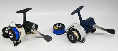 Abu Cardinal 44 Express vintage spinning reel, foot No. 730500, runs well, wear to finish, c/w 2