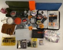 Assorted Fishing Tackle and Accessories, to incl hooks, a wallet with a quantity of used Gru hair