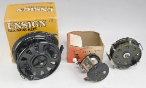 5x vintage reels, Grice & Young Jecta Orlando side casting reel, lever check, an Alvey 4 ½