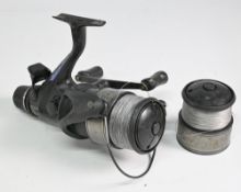 Shimano Aero baitrunner 8000GTE carp reel, twin handle, 5 bearing, good, c/w one spare spool and Fox