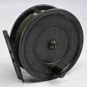 Dingley built Brown of Aberdeen alloy salmon fly reel, 4 ½