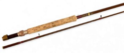 Farlow/Sharpe Gold Band Rod - carbon trout fly rod, 9ft 2pc, line 7#, alloy down locking reel seat