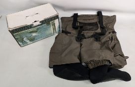 Pair of Scierra Aquatex Chest Waders size L with neoprene foot - very light use condition (looks