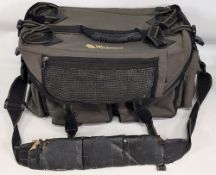 Wychwood Fishing Tackle Bag, multi pocket, waterproof lining with shoulder strap, some wear to