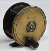 Chas Farlow & Co Ltd Patent Lever brass salmon fly reel, 4