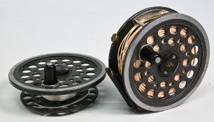 Shakespeare Beaulite alloy salmon fly reel with spare spool, 4 ¼