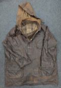 Scare early Barbour Wax Smock long shoreman style - with early Barbor label, c1950 chest size 52