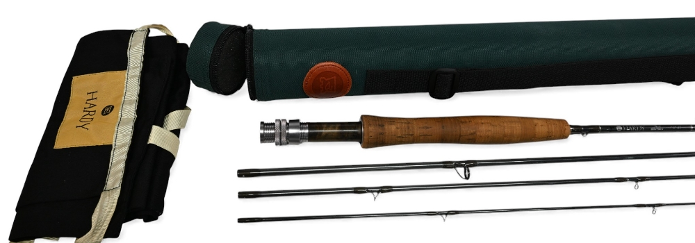Hardy Alnwick Jet Sintrix carbon trout fly rod, 7ft 6" 4pc line 3#, alloy double uplocking reel seat