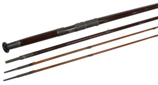 An interesting greenheart salmon rod (unnamed) with the silver collar inscribed with 