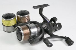 Shimano Aero baitrunner 8000GTE carp reel, twin handle, 5 bearing, good, c/w 2 spare spools and