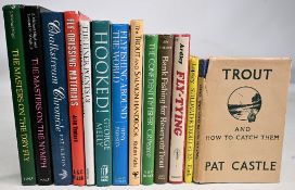 A Collection of Fishing Books to include Trout and How to Catch Them 1949 Pat Castle, The Bankside
