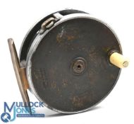 Hardy Perfect brass faced alloy trout fly reel, 3 5/8