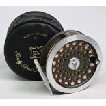 Hardy Bros "The Sunbeam" 6/7 alloy trout fly reel, 3 1/8" ventilated spool, 2 screw latch black