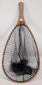 Hardy laminated wood trout fishing landing net, hoop size 17