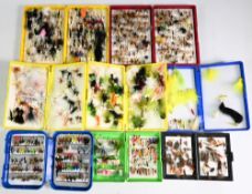 Good collection of trout dry/wet flies plus lures, including Goldheads, Nymphs, Black Spiders,