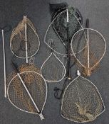 Fish Nets, Landing Nets, folding, scoop nets net heads, a mixed lot