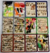 Collection of 6x Fox boxes full of trout Stillwater flies, lures, boobies, buzzers, nymphs, fritz