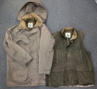 Dri Duck Outdoor Fishing Hunting Jacket and Gilet, a heavy padded coat size XXL with detachable