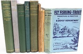Vintage Fishing Books to include Fly Fishing for Trout Principles & Practice 1935 R Doyly Hemingway,