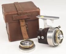 The Illingworth No. 5 trout reel, No. 1163, Bakelite body on alloy frame, LHW, with spool brake