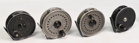 4x Various Fly reels features JW Youngs 3 ¾