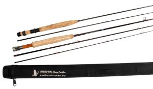 Stavitte Grey Duster 7' 3 piece carbon fly rod, #3, as new in MOB and tube, and a Daiwa Whisker