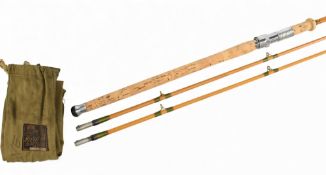 Hardy scarce Marksman Palakona split cane spinning rod No H9171, 8ft 2