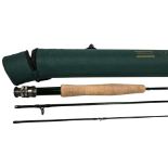 Shakespeare Trion XT carbon fast action brook trout fly rod, 6ft 6" 3pc line 3#, alloy double
