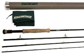 Sage USA XP 7100-4 graphite IIIe carbon trout fly rod, 4 5/16oz, 10ft 4pc line 7#, alloy double