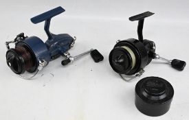 4x vintage Mitchell reels, Match 440A, metallic blue finish, good, a Match 440A black finish with