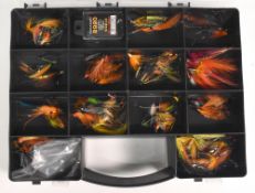 Powerfix 28x compartment double sided Clearview box with large quantity of Salmon tubes/singles/