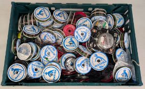 Large collection of Fishing Nylon Line, a good selection of unused and used reels, makers of Maxima,