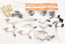 Collection of unused Abu Cardinal reel handles and spare spools (#19)