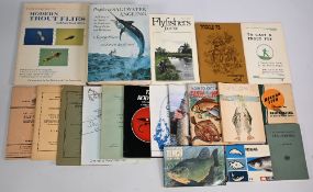 An assortment of fishing books and publications to include An Introduction to Fly-fishing 1937 L.