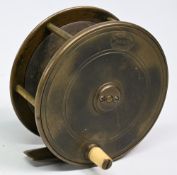 R Turnbull Maker Edinburgh, brass salmon fly reel 4