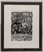 Paul Cook Fishing Artist original art Kingfisher and Float - an original drawing by Paul Cook from