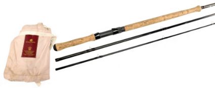 Hardy Graphite Salar 15' 3 piece salmon fly rod, #10, cork handle with down lock screw reel