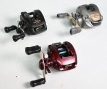 3x Shimano multiplier reels to incl Bantam Crestfire CR-100 marked PH stamped to foot with