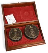 Hardy presentation set comprising 2 x the Golden Prince salmon fly reels in sizes 9/10 & 11/12, both