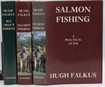 Hugh Falkus Salmon Fishing Practical 1974 and 1974 Nov, reprinted edition, and Sea Trout Fishing 2nd