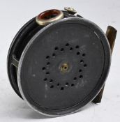 A scarce Alex Martin Glasgow Perfect style alloy trout fly reel, 3 3/8