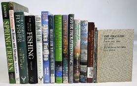 A collection of Fishing Books comprising of The Grayling Salmo Thymallus 1946 Richard Lake, Trout