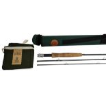 Hardy Alnwick Swift Mk II carbon trout fly rod, 9ft 4pc line 5#, alloy uplocking reel seat and