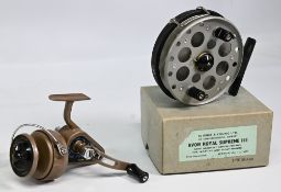 Grice & Young Avon Royal Supreme 3 centre pin trotting reel, 4 3/8