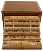 A scratch built drop front fly reservoir or collector's box: 13