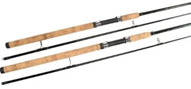 Shakespeare Trion Royalty spin rod, 10' 2 piece, lined guides, casting weight 10-60 grams, some