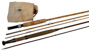 A E Rudge & Son Redditch greenheart trout fly rod, 7ft 8