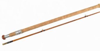 A fine B James & Sons England Richard Walker Mk IV Avon carp/pike split cane rod, 28