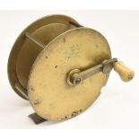 Extremely rare Jones Maker, 111 Jermyn St, London 5" all brass fly reel, with disc lock folding