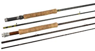 Century Eliminator Carbon Drift fly rod, 11ft 3pc line 5/6#, uplocking alloy reel set with wood